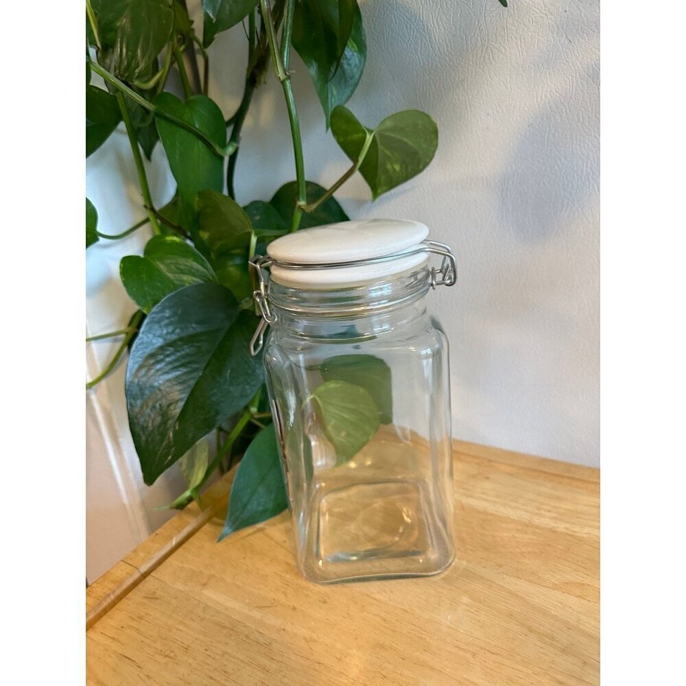 8.5” Tall Glass Sealable jar